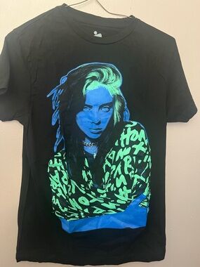 Billie Eilish Shirt Size M Black
